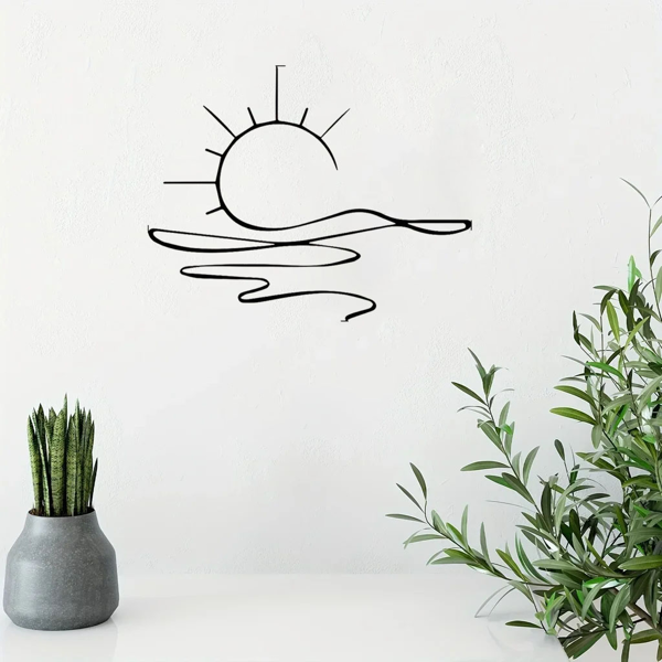 Modern Minimalist Sunrise Wall Art Print For Contemporary Home