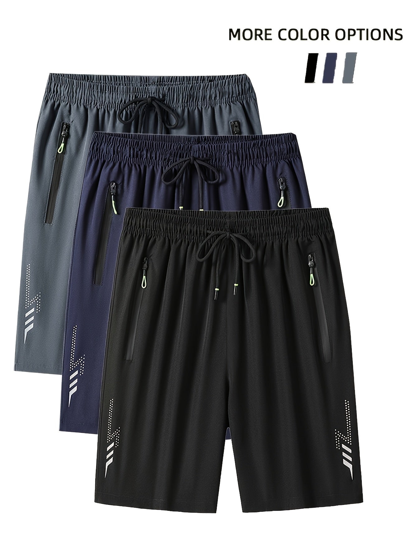 3pcs Men's Summer Shorts, Casual Sportswear