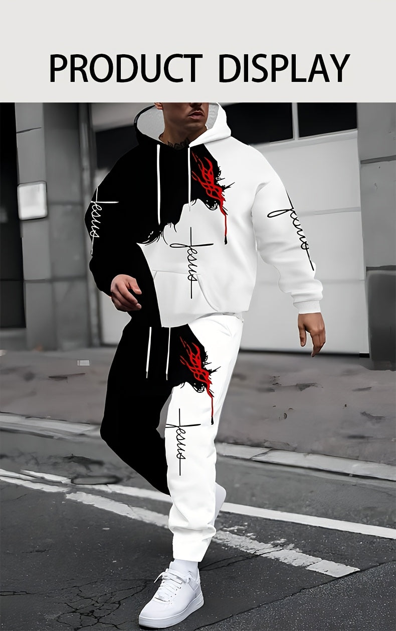 Casual Hoodie And Sweatpants Set