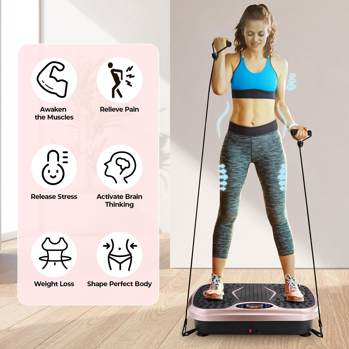 Vibration Plate Fitness Vibration Board For Standing Body Workout