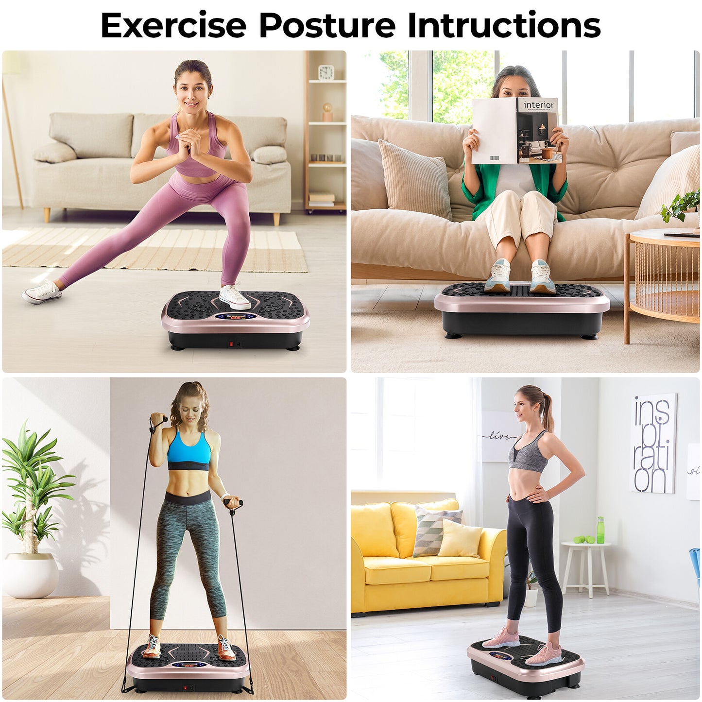 Vibration Plate Fitness Vibration Board For Standing Body Workout