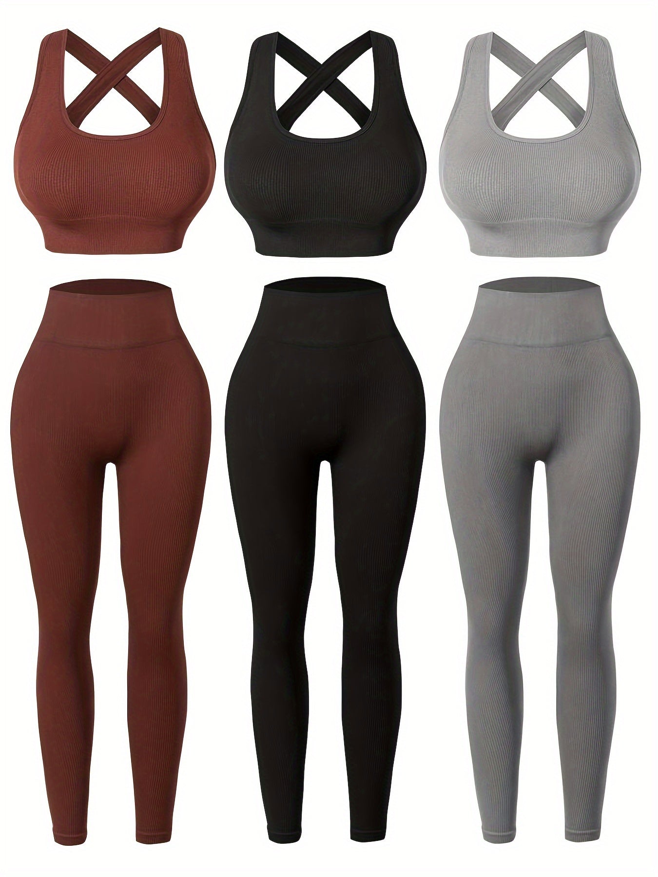 Women's - 3-Pack High-Waisted Yoga Leggings