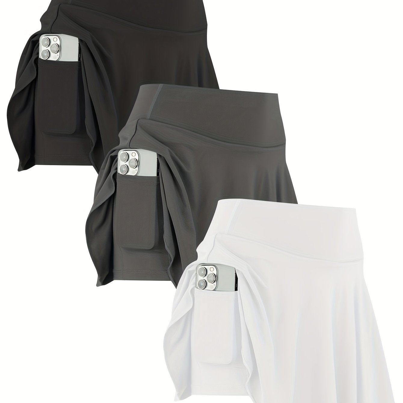 Women's Tennis Golf Skirt Set With Stretch Fabric