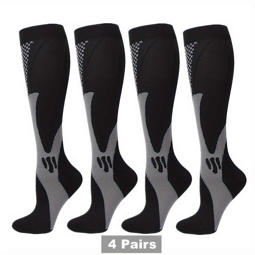 Knee High Compression Socks for Men and Women 4 Pairs