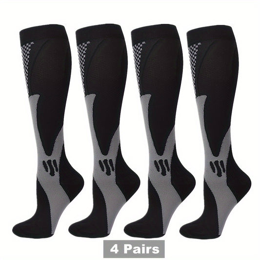 Knee High Compression Socks for Men and Women 4 Pairs