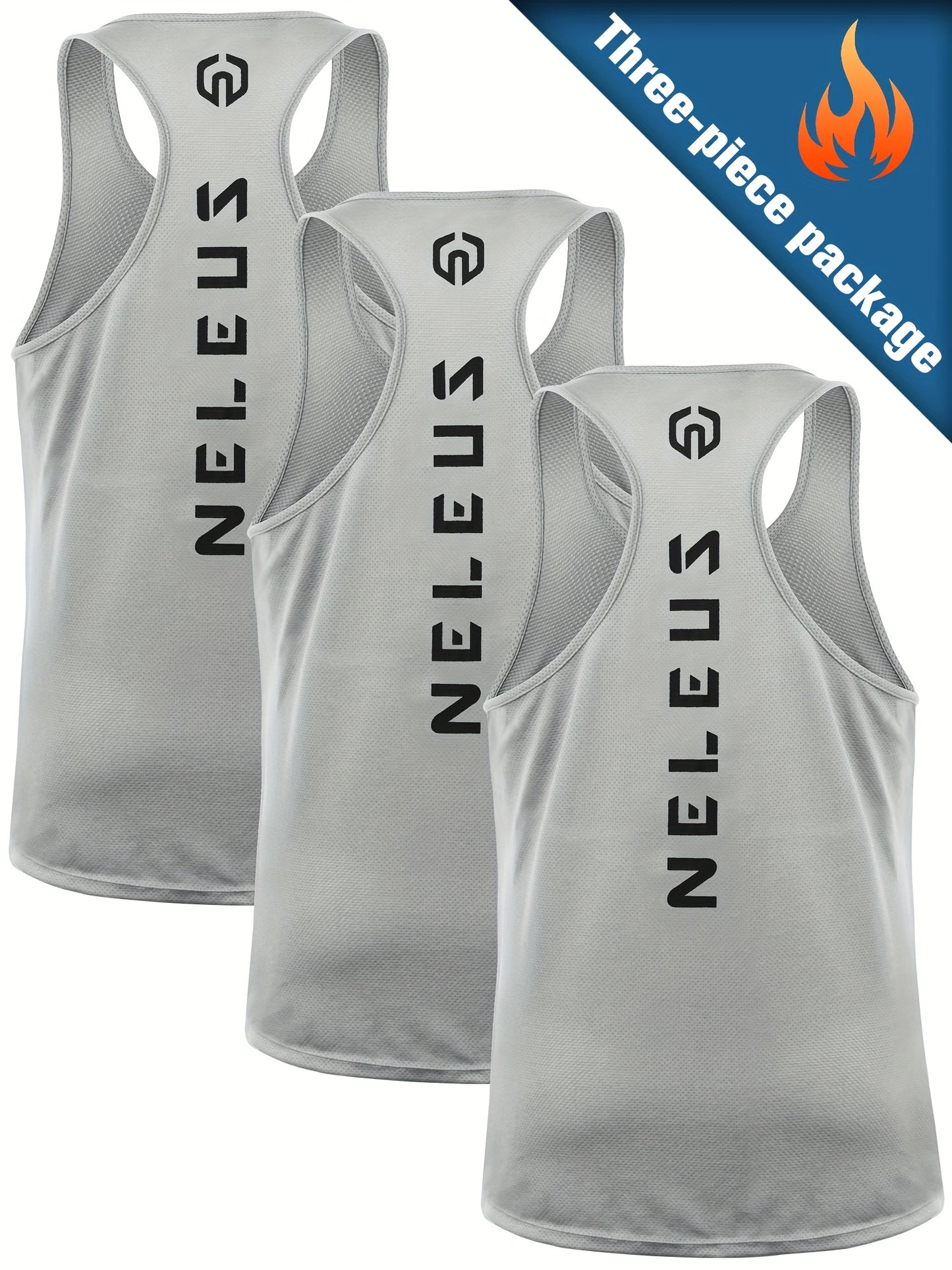 3pcs Quick Dry Men's Athletic Tank Tops