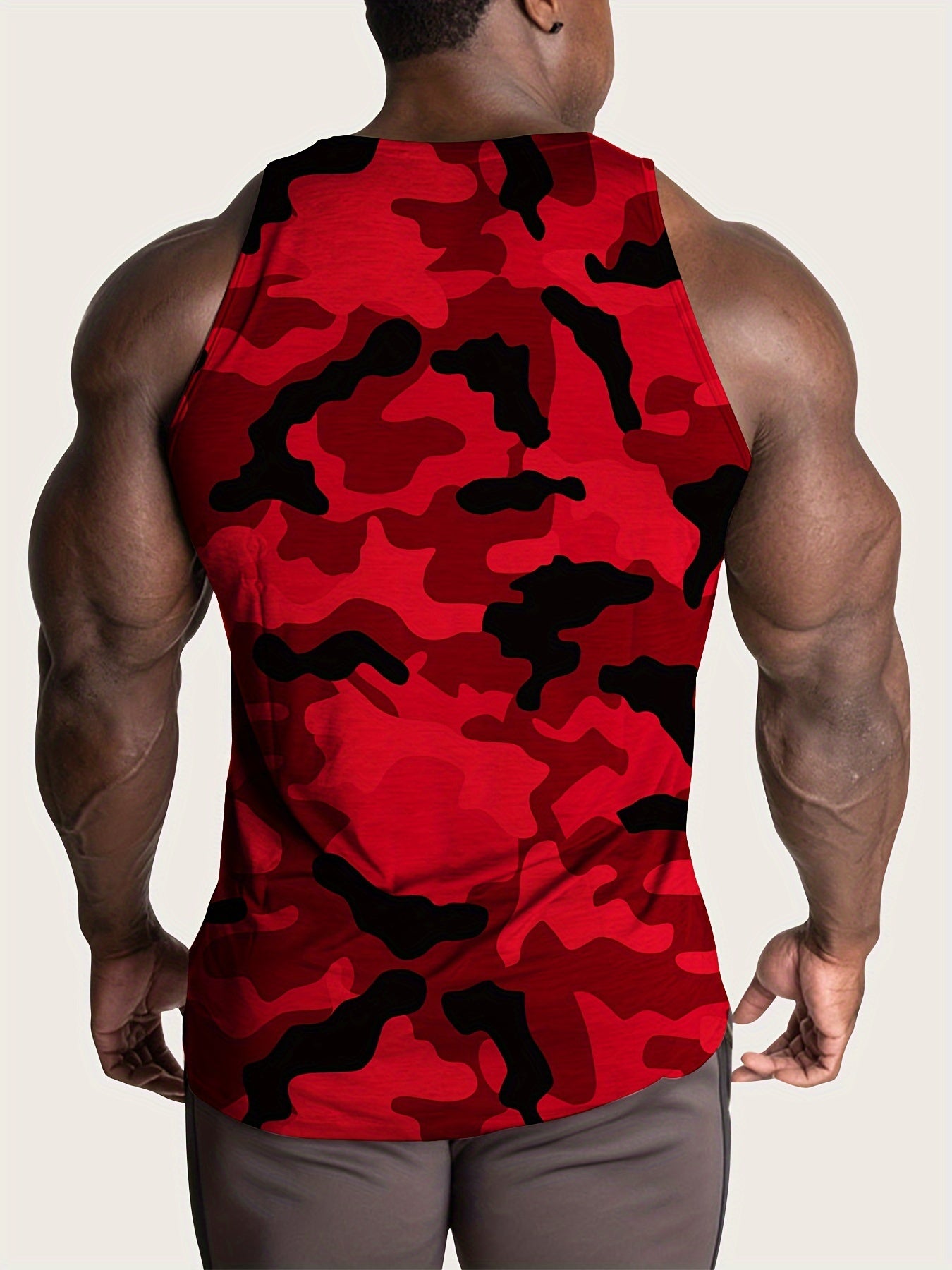 [4pcs Camo Tank Tops] 4pcs Plus Size Men's Camouflage Tank Tops