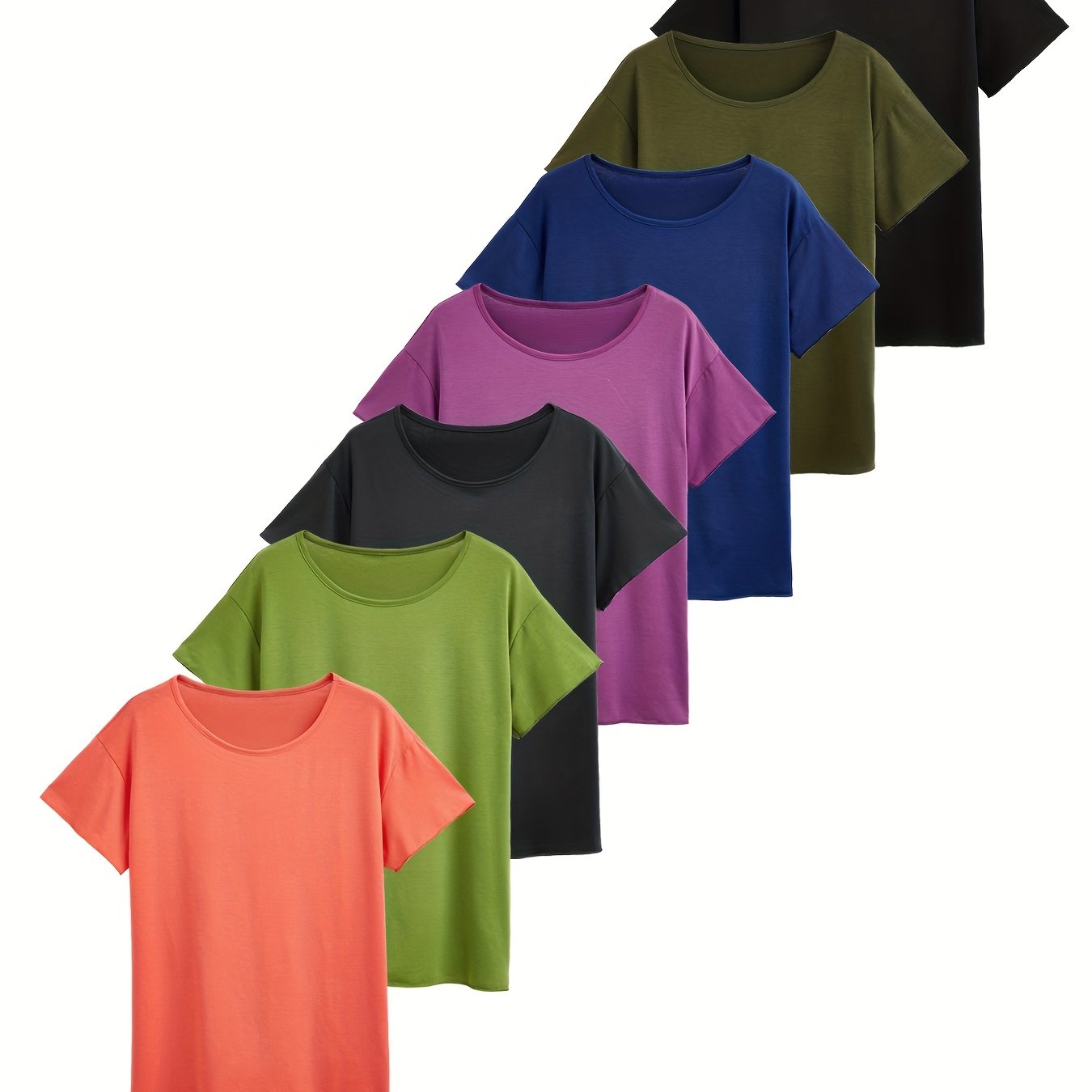 Women's Casual Sports T-shirt Seven-piece Set