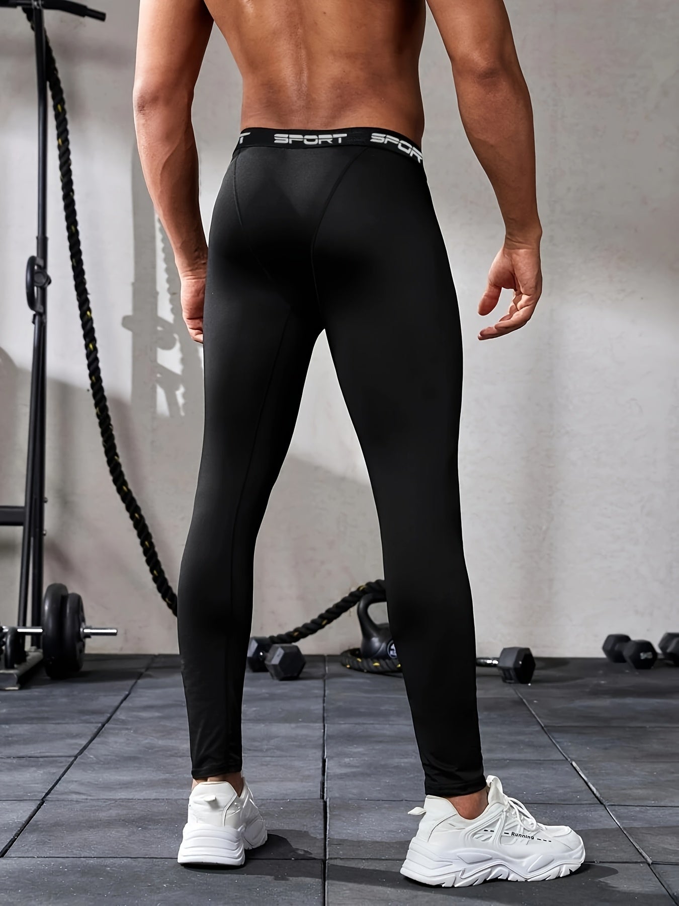 Men's Training Tights With KING Graphics, High-Elasticity Sports Pants