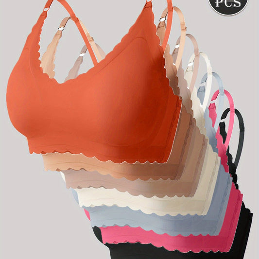7pcs EssElegance Push-Up Seamless Bras for Women