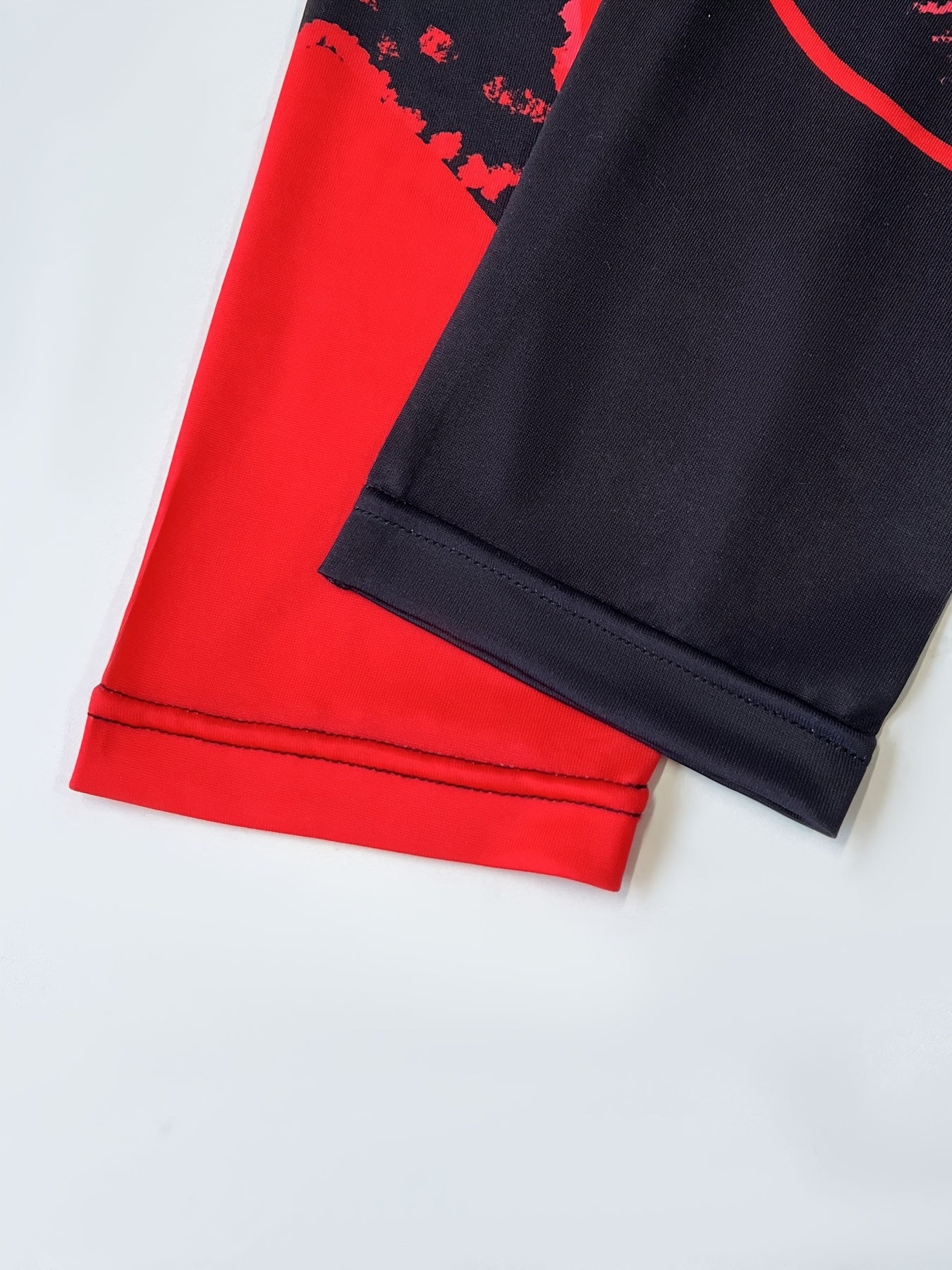 [4pcs Quick-Dry Athletic Pants] 4pcs Quick-Dry Men's Athletic Pants | Stretchy Compression Leggings for Fitness, Basketball, Running, Cycling & Outdoor Training | Vibrant Color Block Design with Bold Lettering, Compression Sp