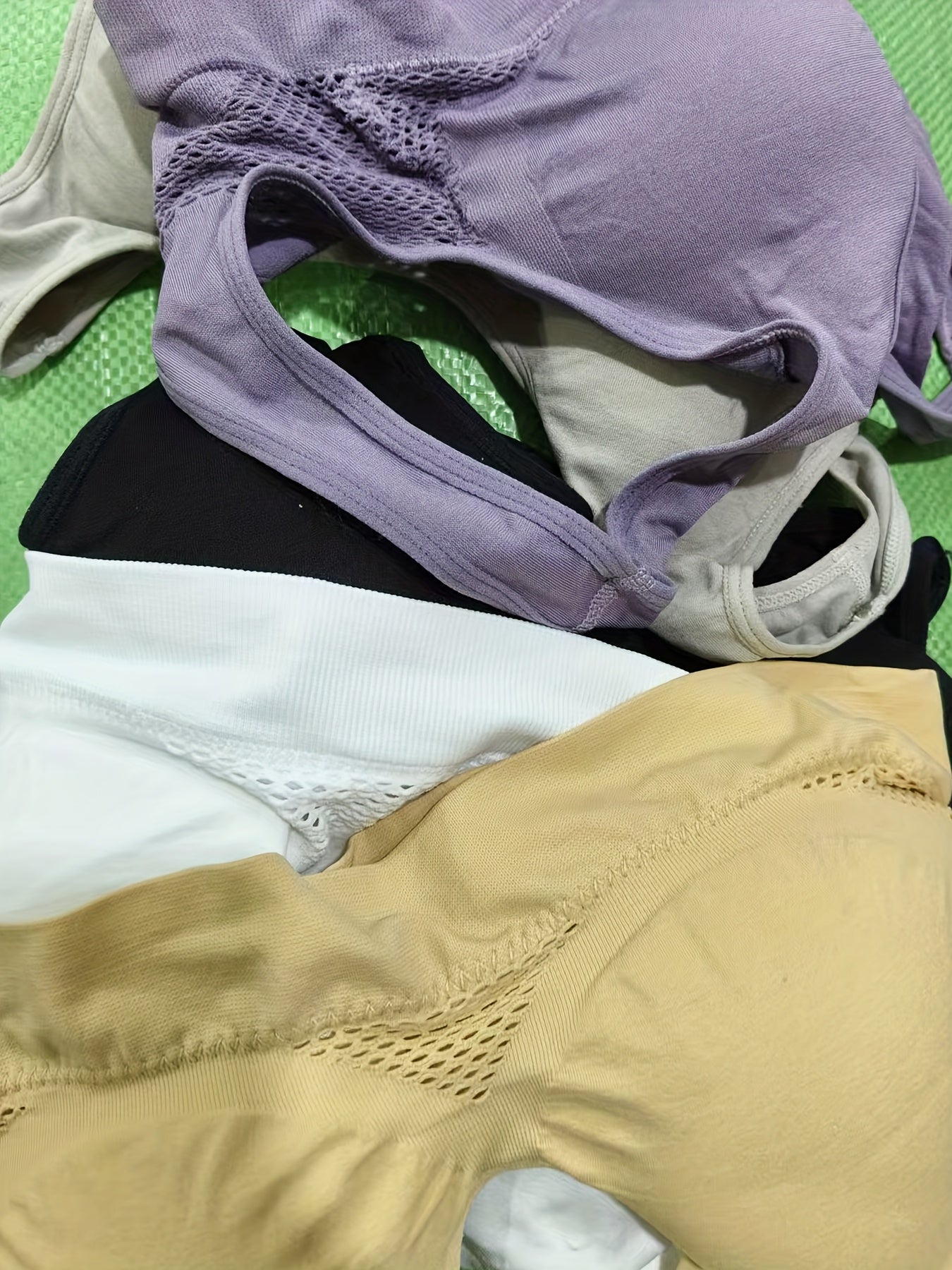 5pcs of Sports Bras, Solid Color