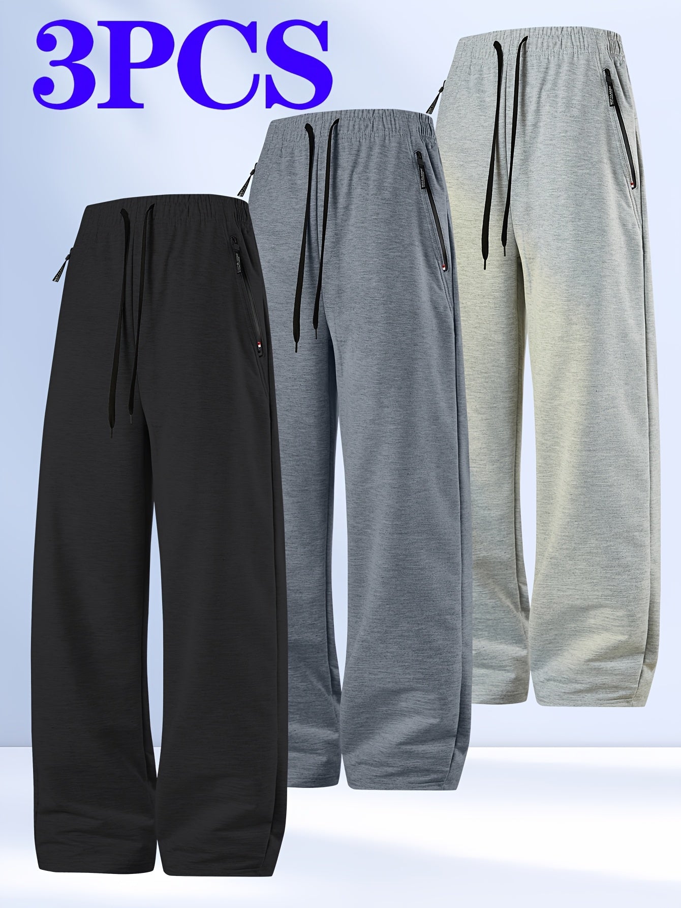 3-Pack Men's Sports Trousers, F