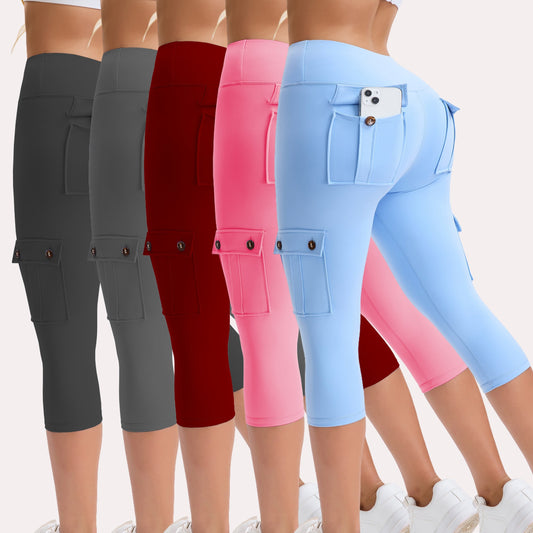 5pcs High Waist Yoga Cap