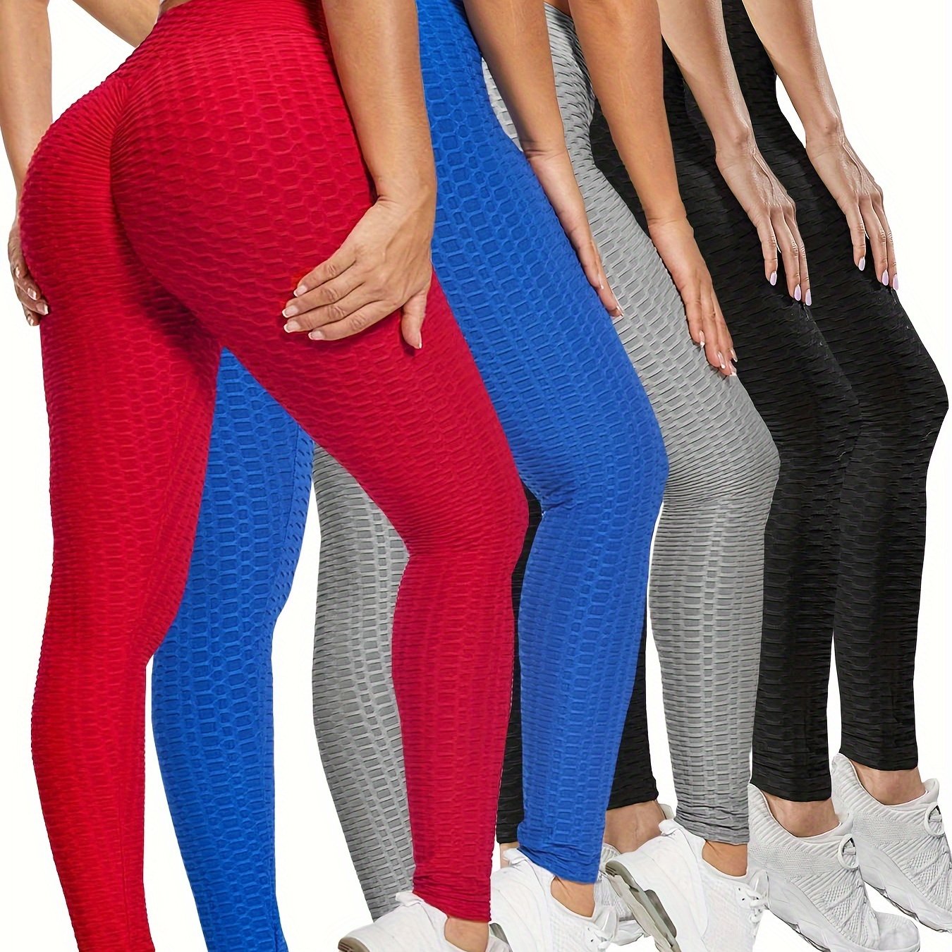 5pcs Honeycomb Sports Running Leggings