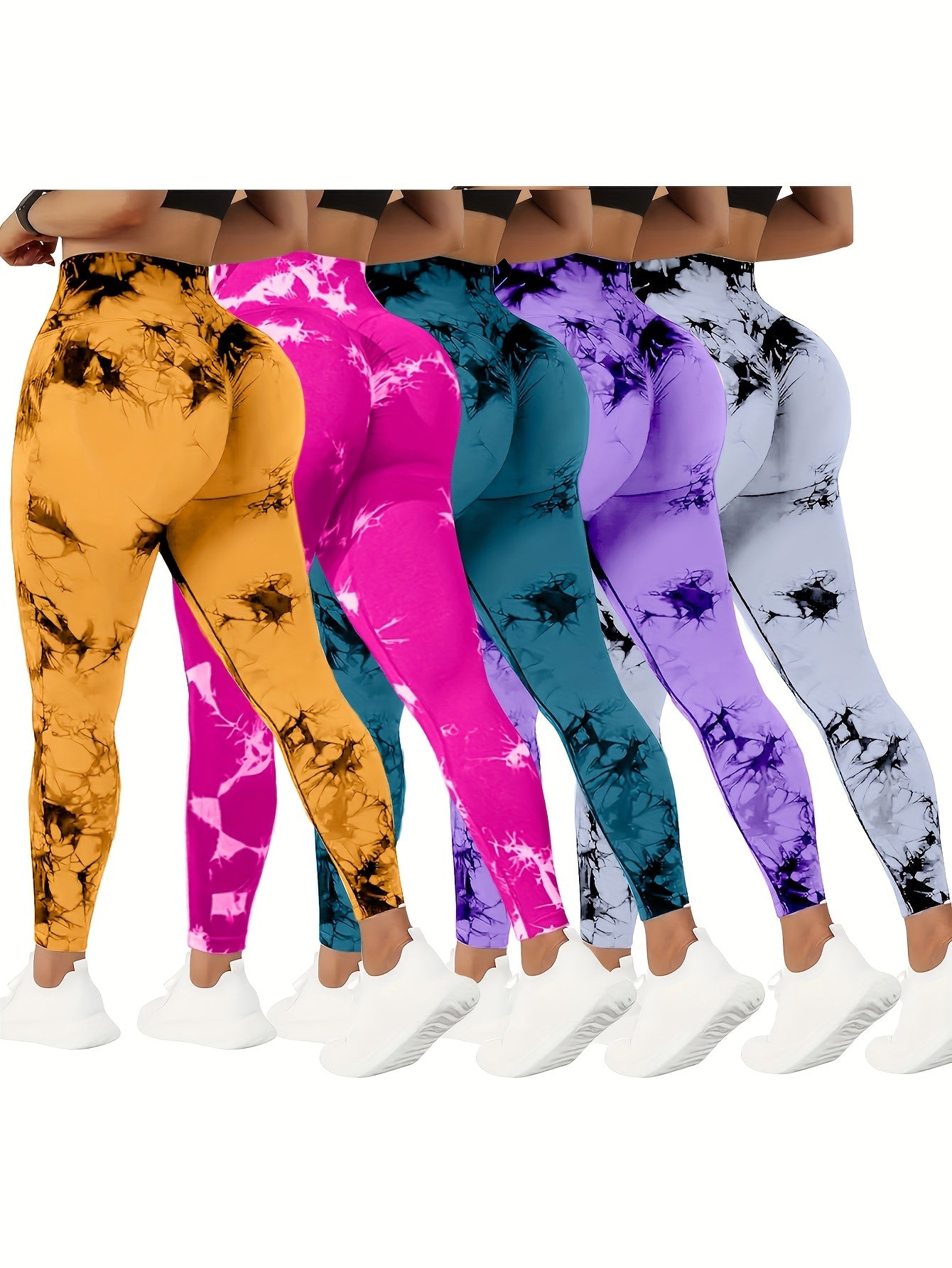 5-Pack Tummy Control Yoga Pants