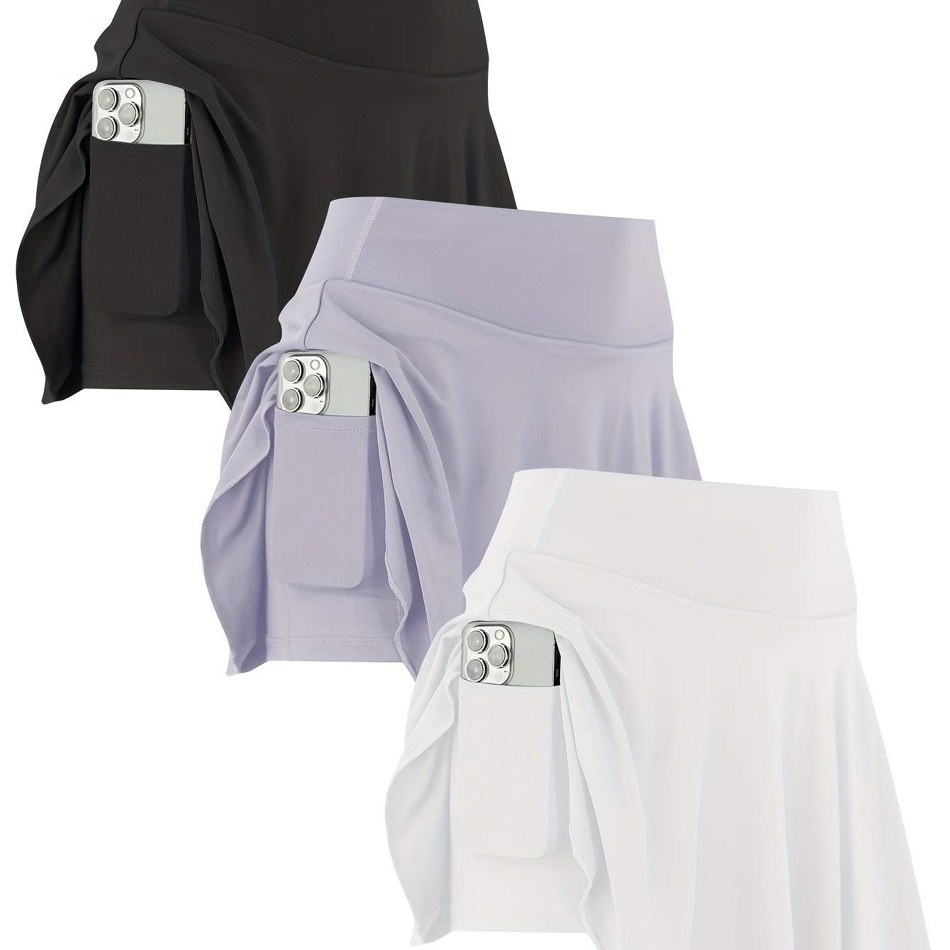 Women's Tennis Golf Skirt Set With Stretch Fabric