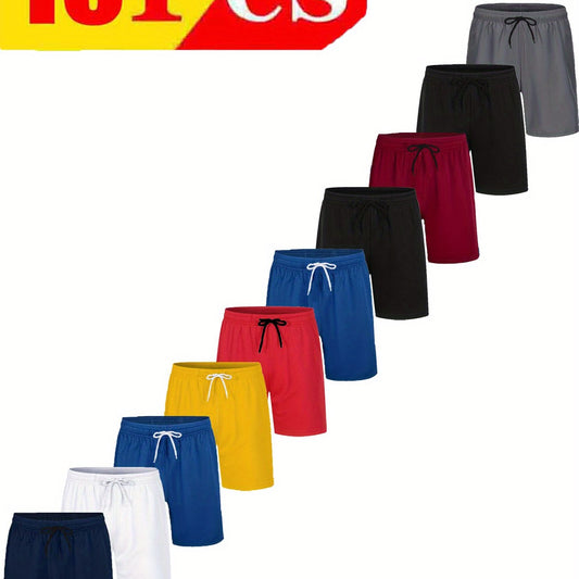10pcs Men's Athletic Shorts
