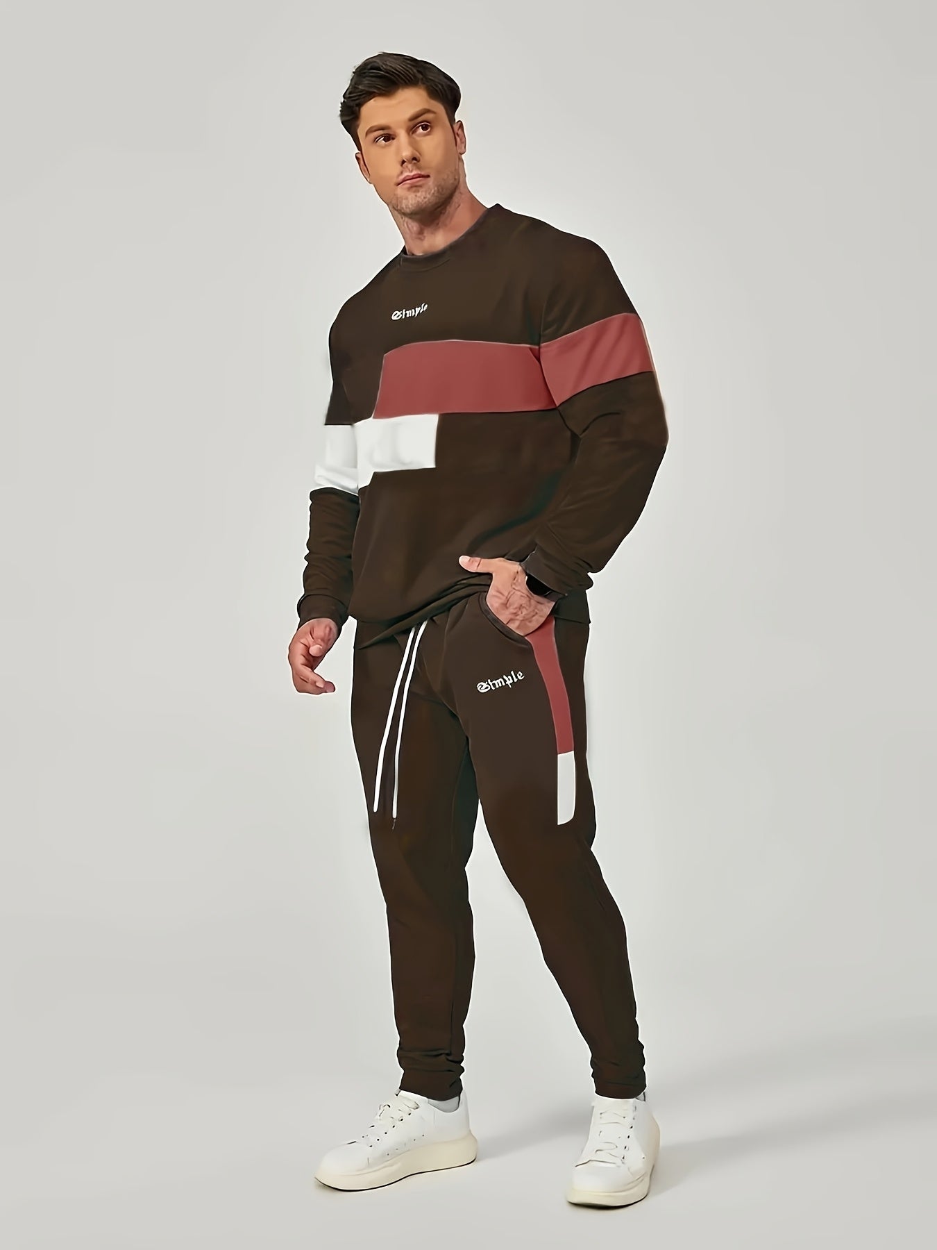 [4-pack Color Blocked Sweat Set]