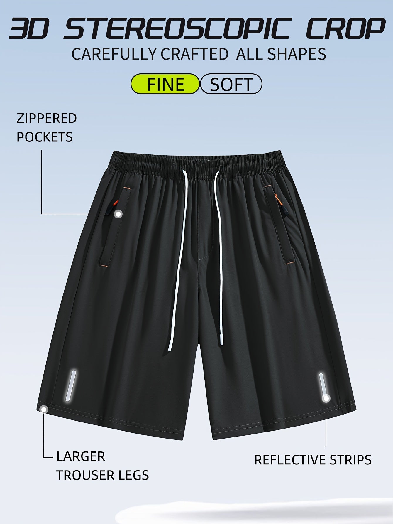 3pcs Men'S Summer Casual Shorts