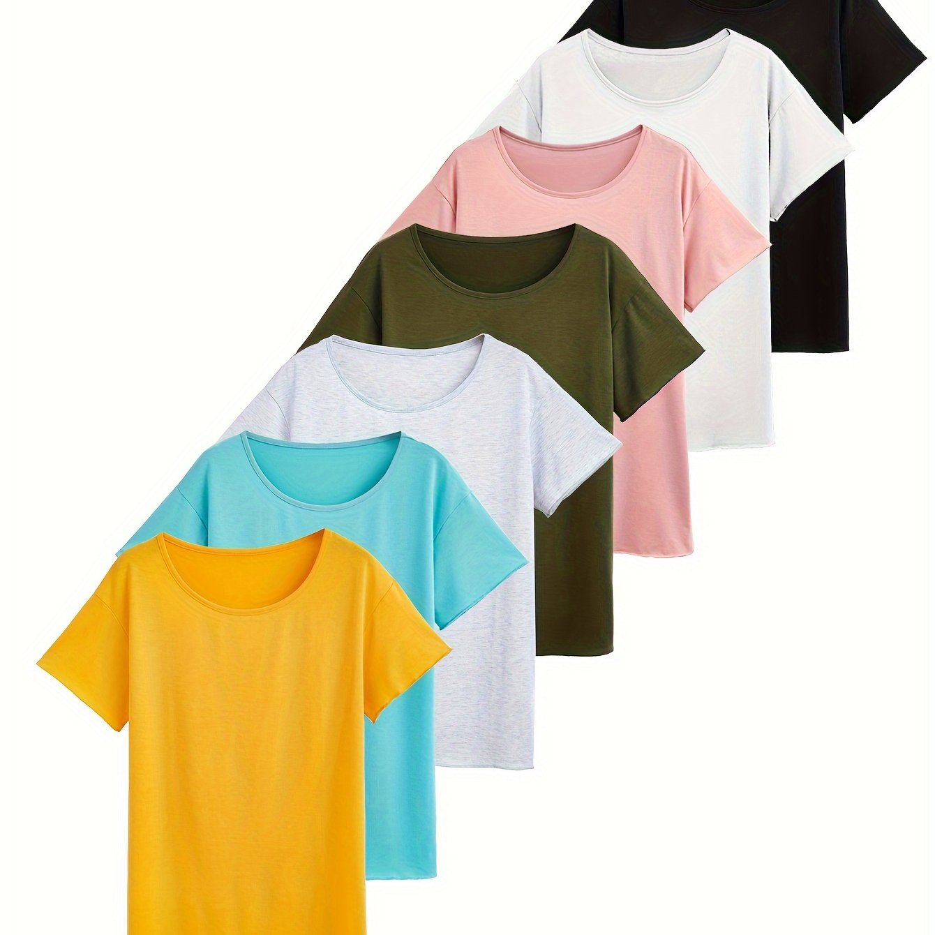 Women's Casual Sports T-shirt Seven-piece Set