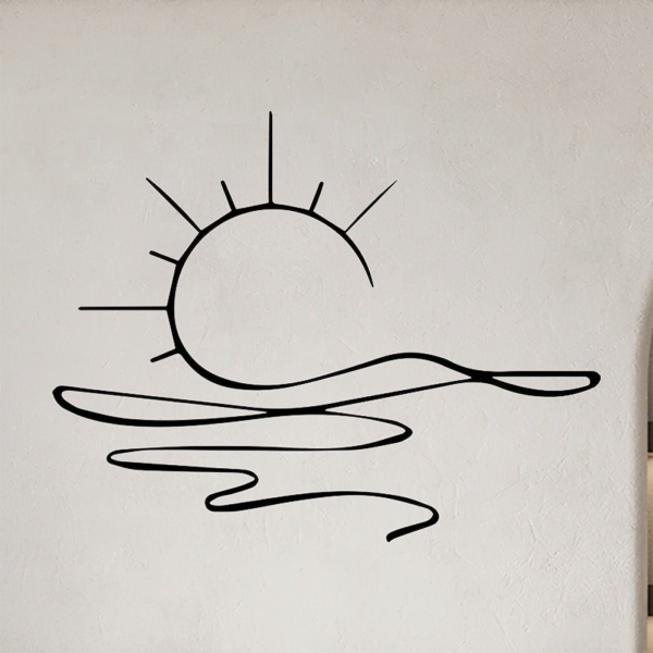 Modern Minimalist Sunrise Wall Art Print For Contemporary Home