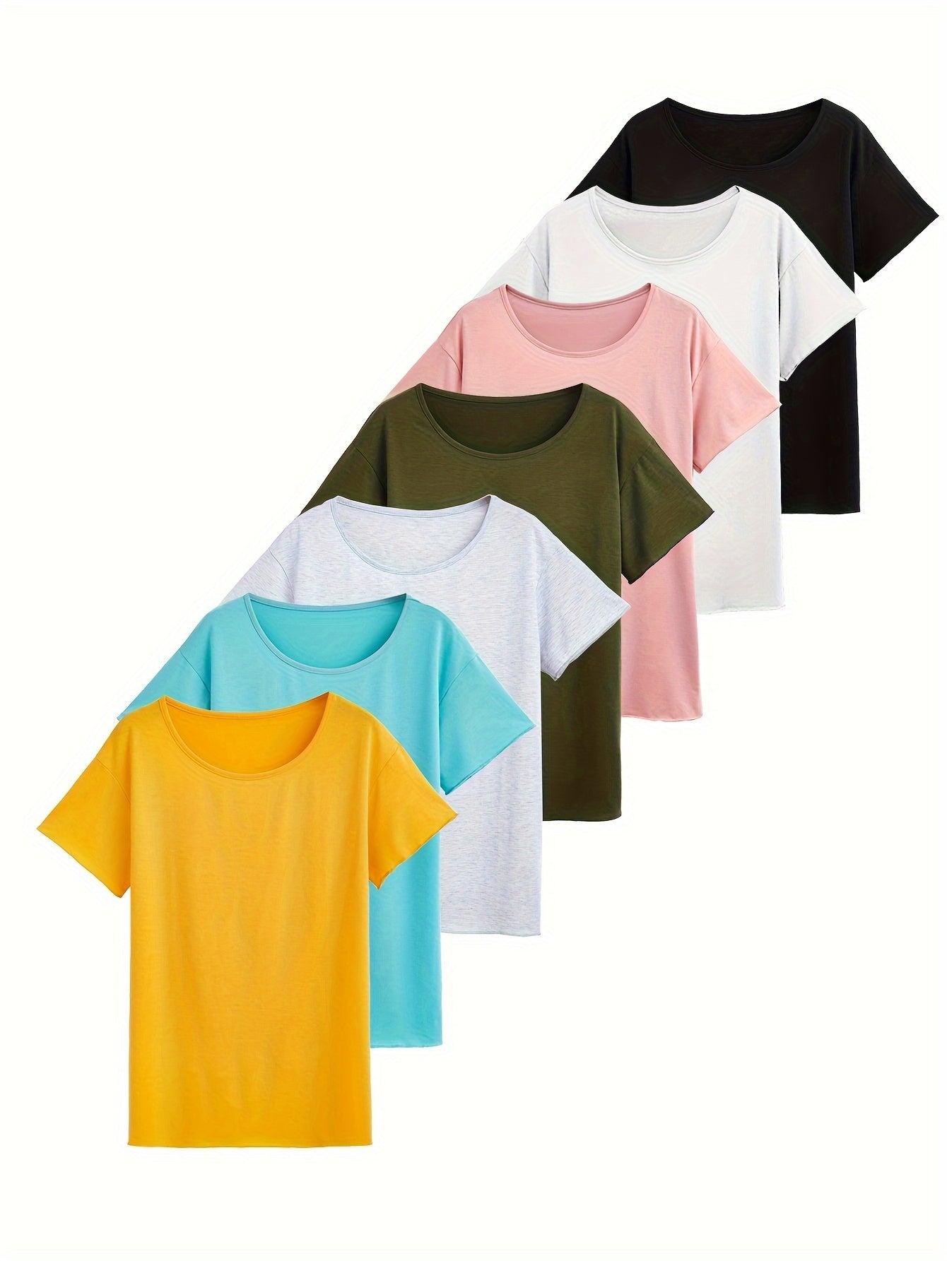 Women's Casual Sports T-shirt Seven-piece Set