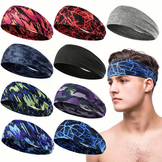 Men's Sweatbands For Workout, Sport Headbands, Durable Polyester