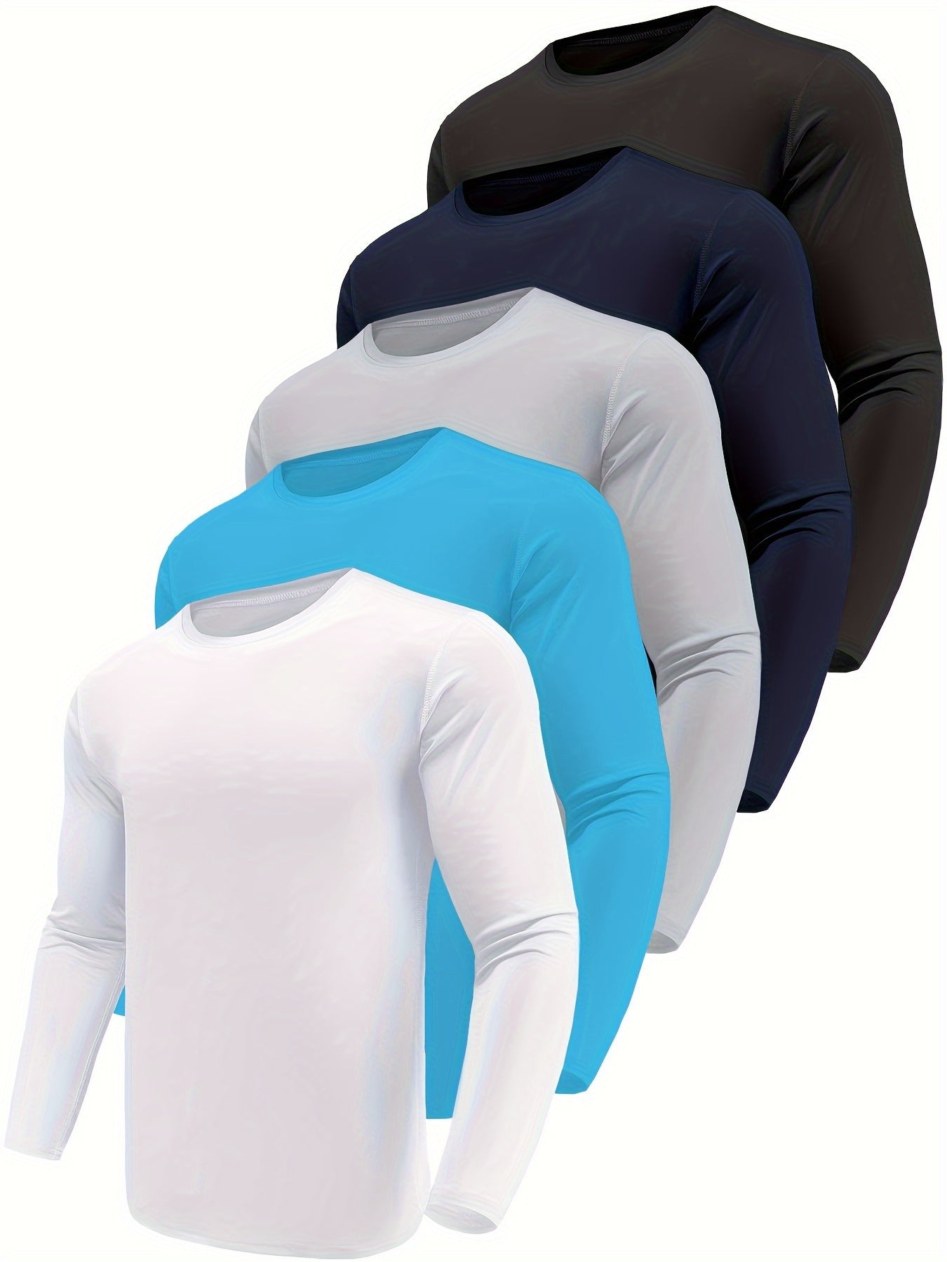 10pcs Quick Dry Men's Long Sleeve Leisure T Shirt