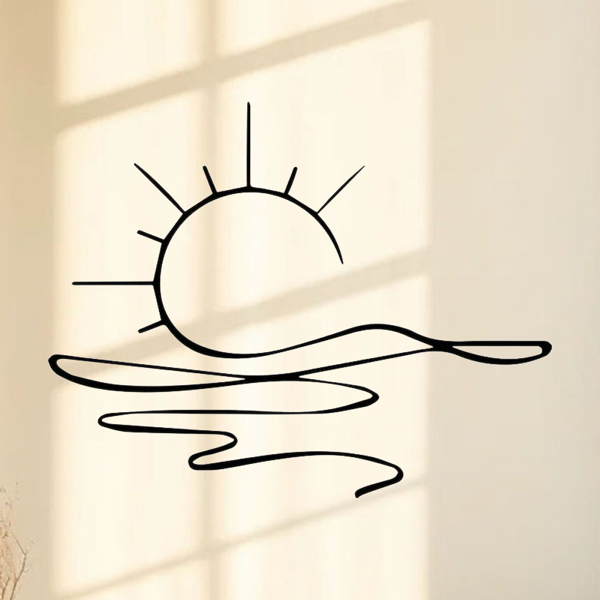 Modern Minimalist Sunrise Wall Art Print For Contemporary Home