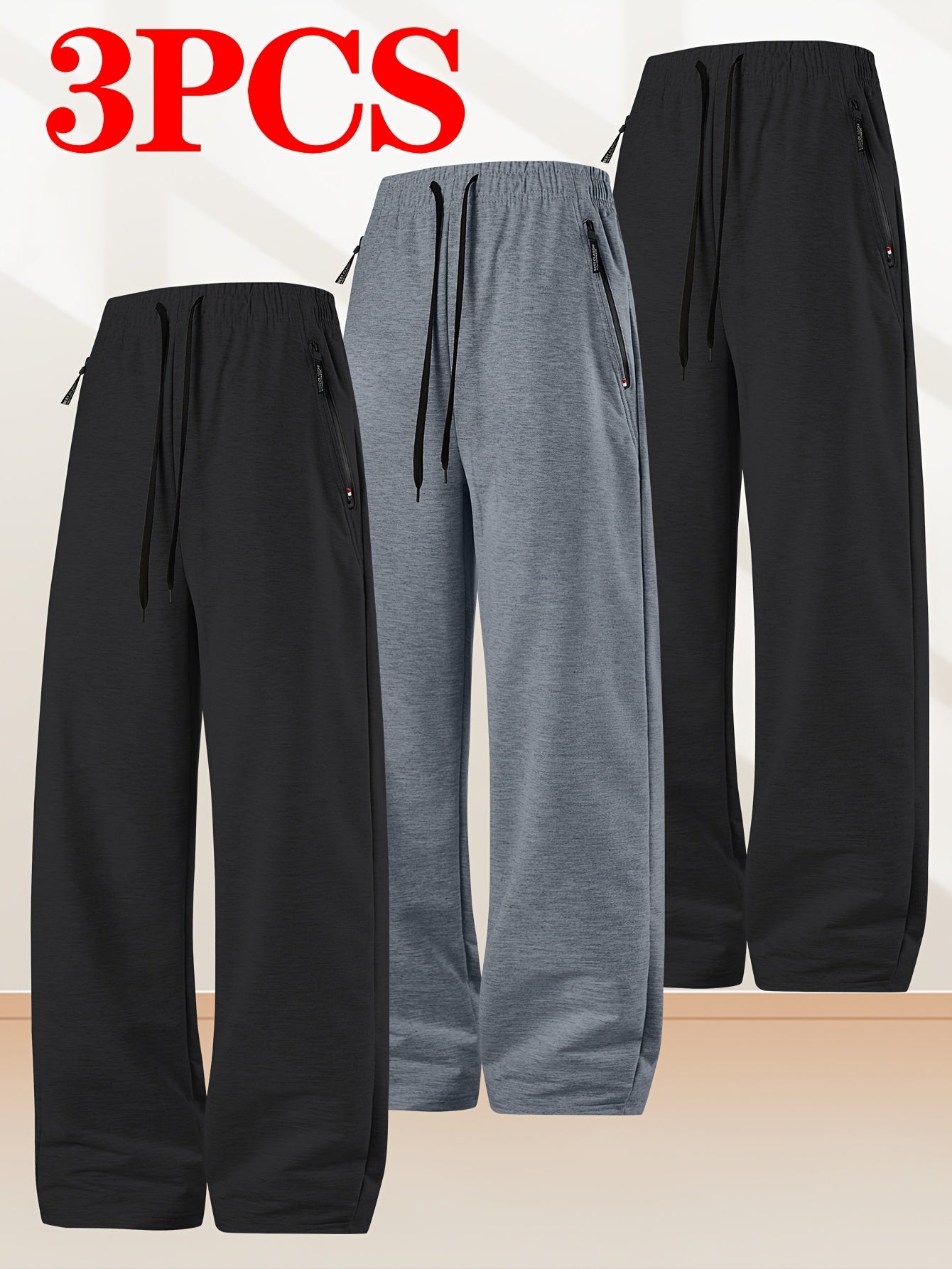 3-Pack Men's Sports Trousers, F