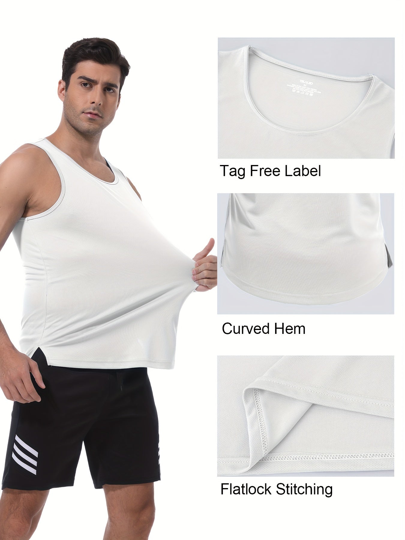 6pcs Men's Quick-Dry Athletic Tank Tops -