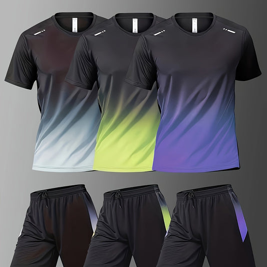 Six Piece Men's Sports Suit for Running and Gym Wear