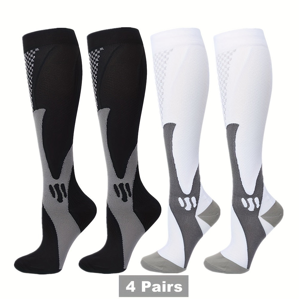 Knee High Compression Socks for Men and Women 4 Pairs
