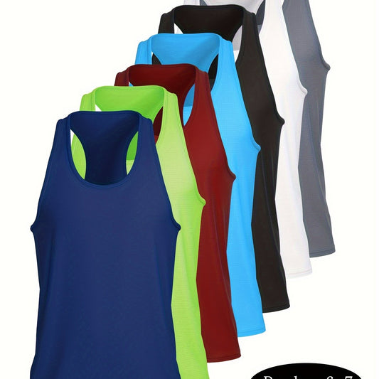 7pcs Lightweight Men's Athletic Tank Tops,