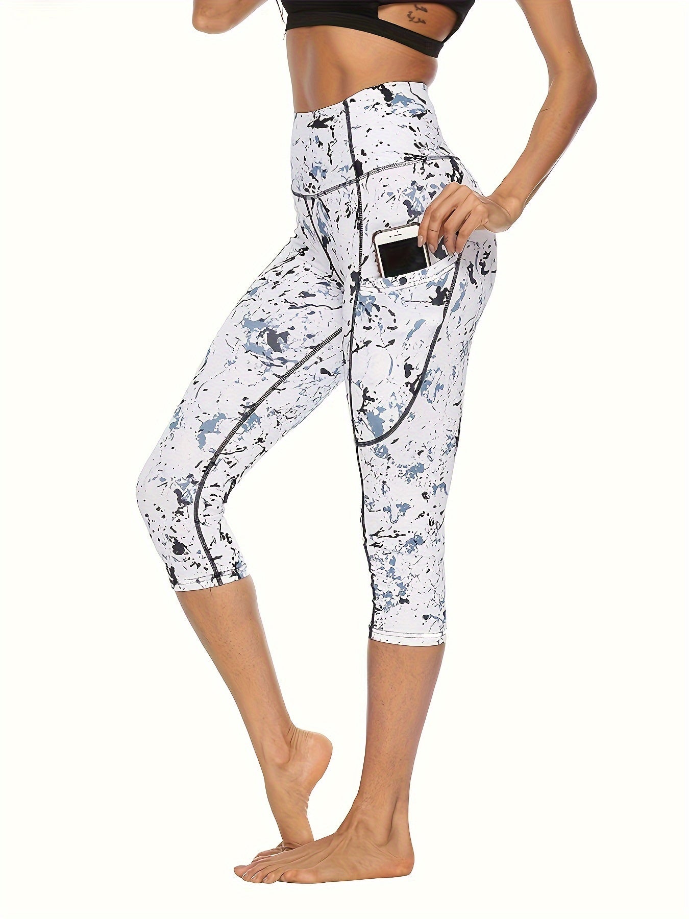 3pcs High Waist Yoga Capris Pants For Women,