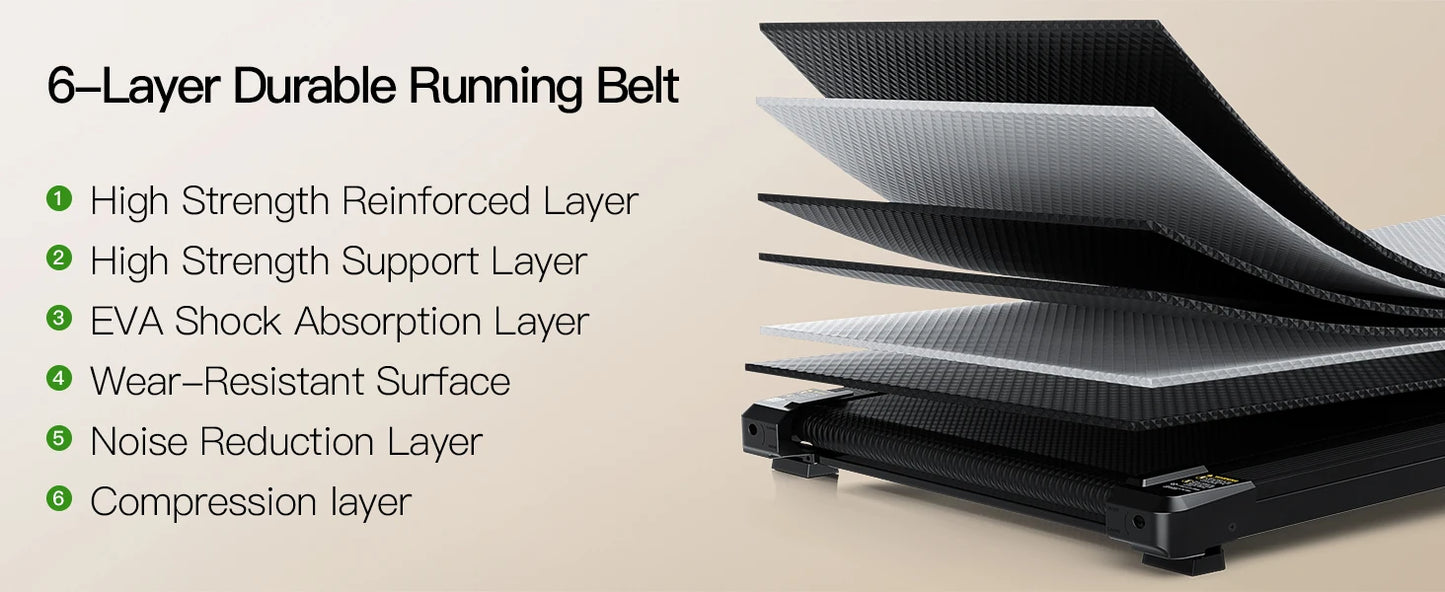 AKLUER Motorized Walking Pad With Incline For Home Gym