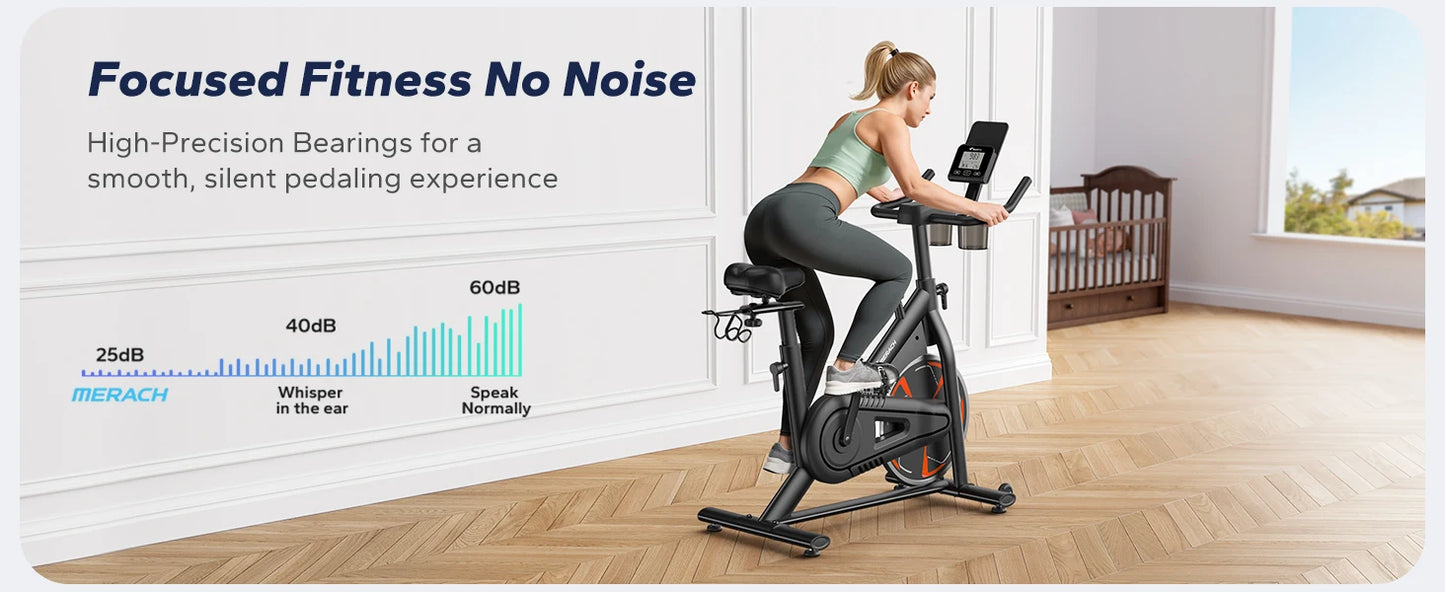 MERACH S36 Magnetic Indoor Cycling Bike For Home With Bluetooth And 16 Resistance Levels