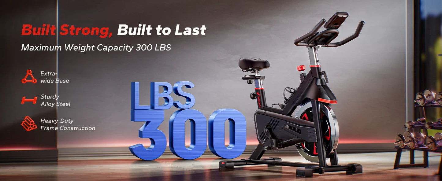 MERACH Exercise Bike Bluetooth Enabled Indoor Cycling Machine For Home Cardio Fitness