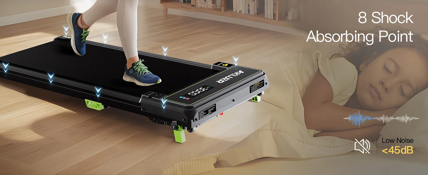 AKLUER Motorized Walking Pad With Incline For Home Gym