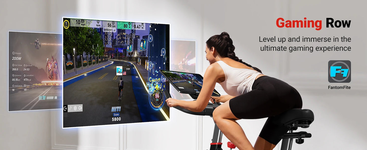 MERACH Exercise Bike Bluetooth Enabled Indoor Cycling Machine For Home Cardio Fitness