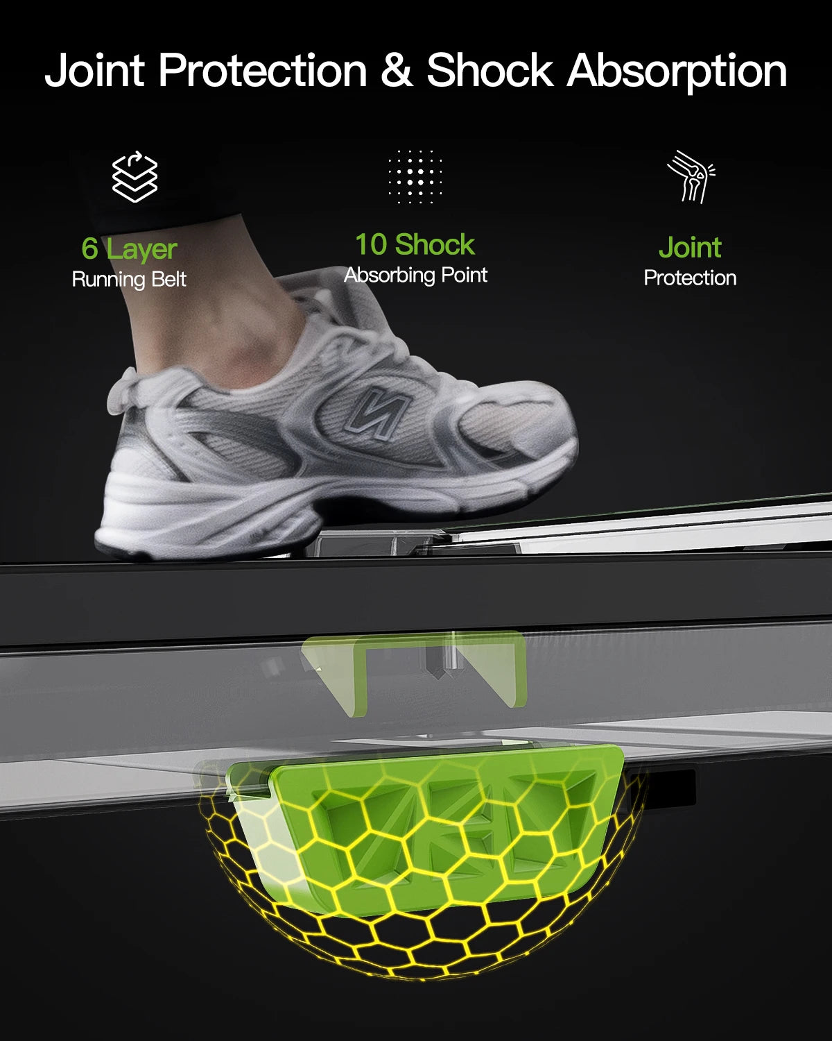 AKLUER Motorized Walking Pad With Incline For Home Gym
