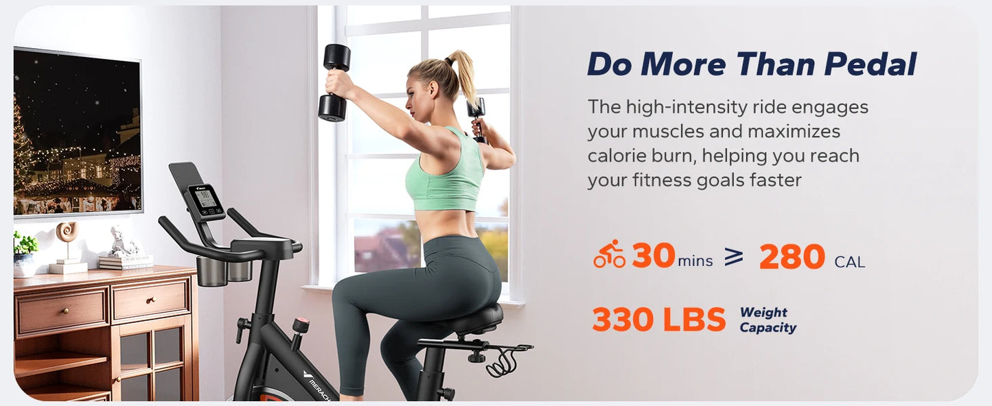 MERACH S36 Magnetic Indoor Cycling Bike For Home With Bluetooth And 16 Resistance Levels