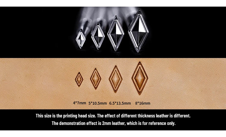 SOZO LX1 Geometrics Hollow Diamond Leather Work Stamping Tool