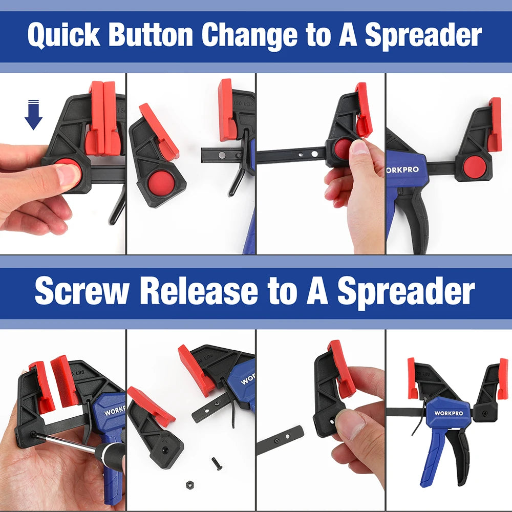 WORKPRO 4 Piece Bar Clamp Set