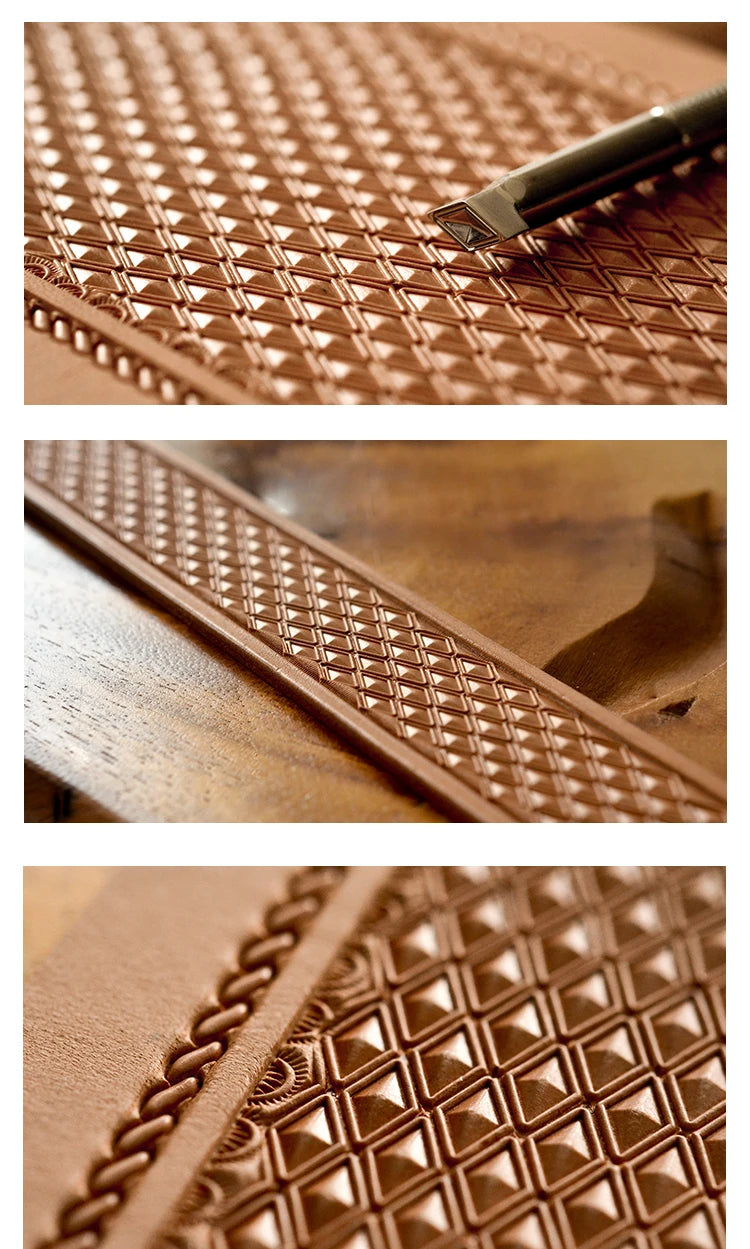 SOZO LX1 Geometrics Hollow Diamond Leather Work Stamping Tool