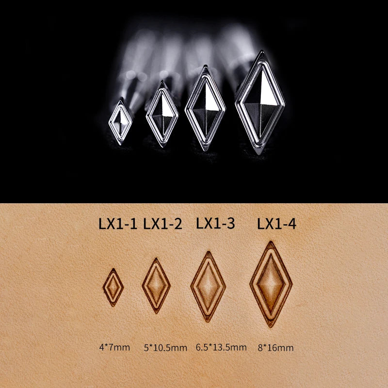 SOZO LX1 Geometrics Hollow Diamond Leather Work Stamping Tool