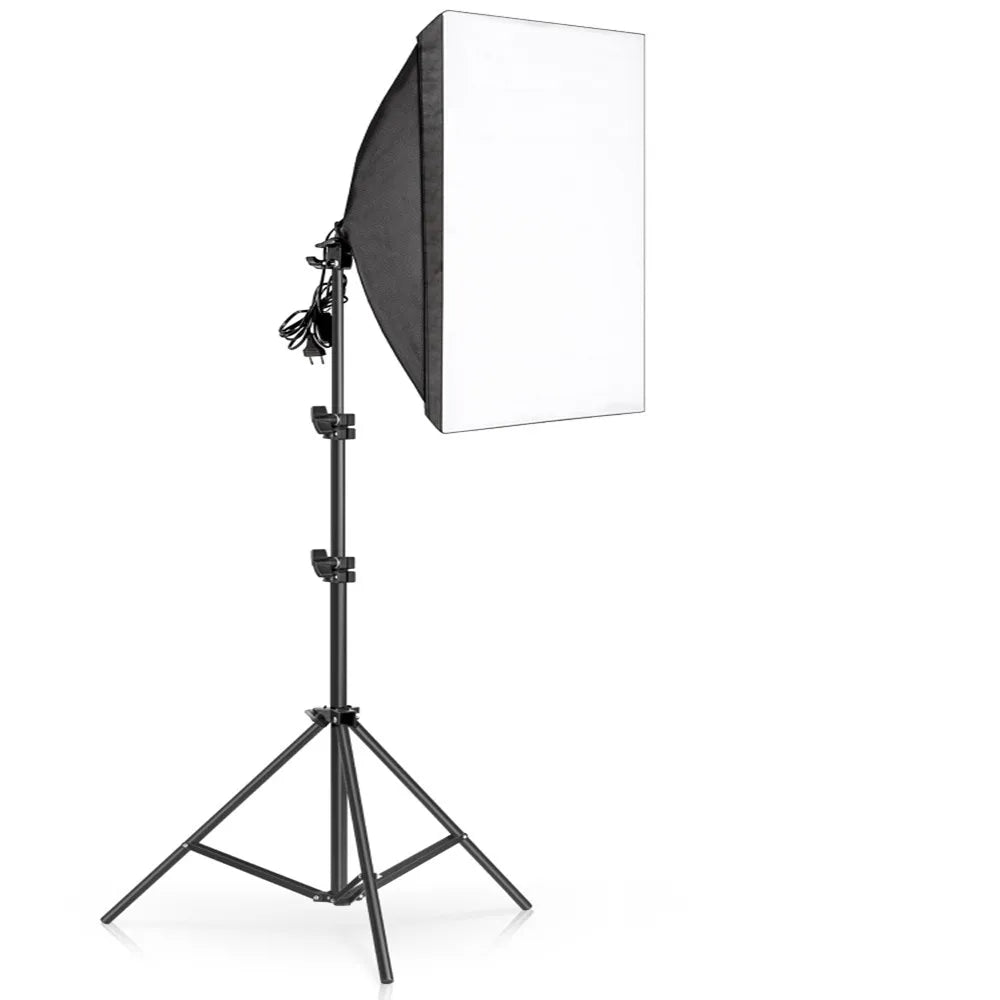 Lighting Kits Photography 50x70CM Softbox Professional Light System With E27 Photographic Bulbs Photo Studio Equipment