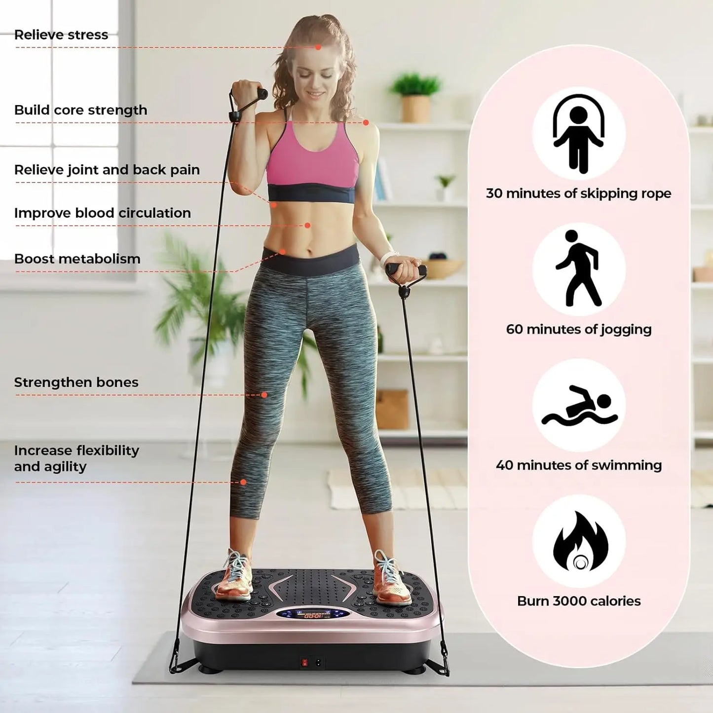 Vibration Plate Fitness Vibration Board For Standing Body Workout