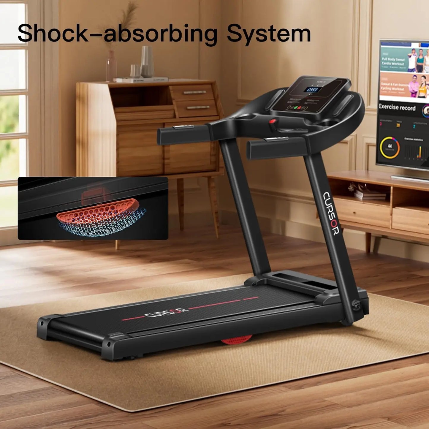 Home Folding Treadmill with Pulse Sensor